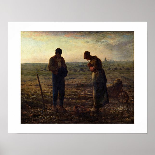 L’Angélus (The Angelus) – Jean-François Millet Poster (Front)