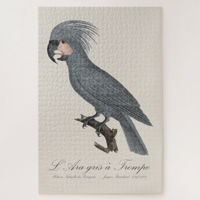 L’Ara gris à Trompe / Grey Palm Cockatoo  Jigsaw Puzzle (Vertical)