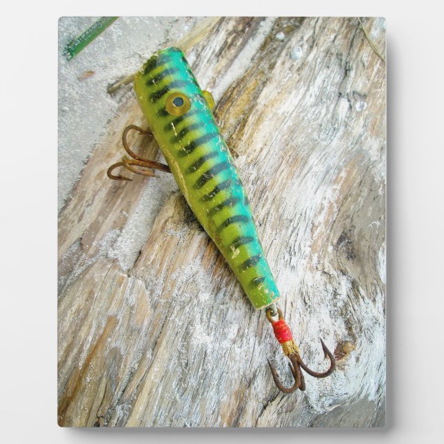 L Cooper Goo Goo Eyes Antique Fishing Lure Plaque (Front)