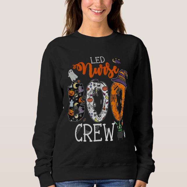 L&D Nurse Boo Crew Halloween Labor & Delivery Nurs Sweatshirt (Front)