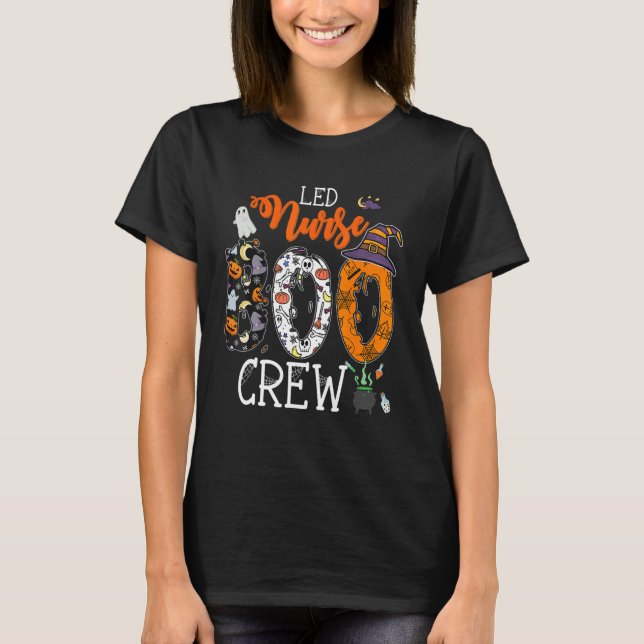 L&D Nurse Boo Crew Halloween Labor & Delivery Nurs T-Shirt (Front)