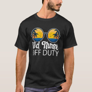 L&d Nurse Off Duty Sunglasses Beach Sunset Summer T-Shirt