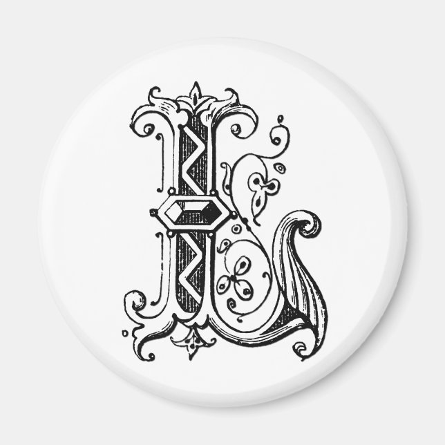 L Decorative Letter Magnet (Front)