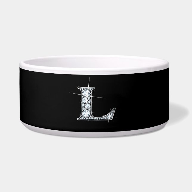 L "Diamond Bling" Pet Bowl (Front)