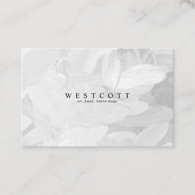 L E A V E D grey Business Card (Front)