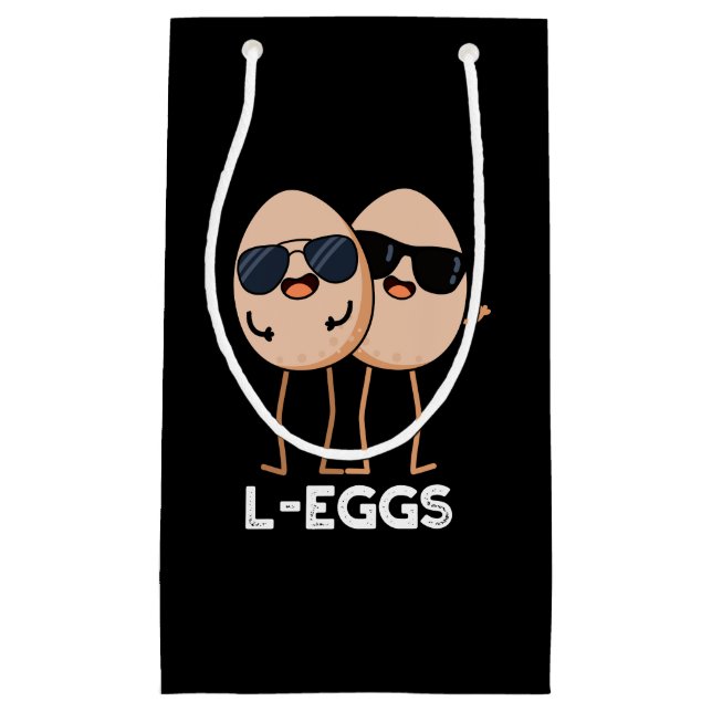 L-eggs Funny Egg Pun Dark BG Small Gift Bag (Front)