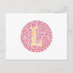 “L” Eye Test Letter Postcard