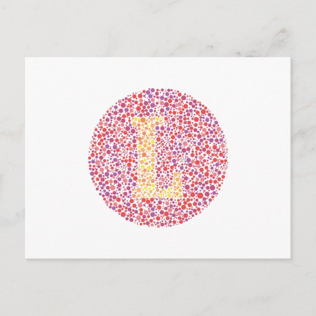 “L” Eye Test Letter Postcard (Front)