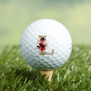 L Floral Golf Balls