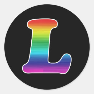 L FOR LESBIAN PRIDE CLASSIC ROUND STICKER