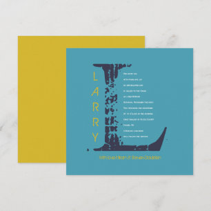 L Initial Collection Bat Bar Mitzvah Invitation