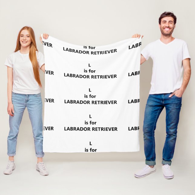 l is for lab fleece blanket (In Situ)