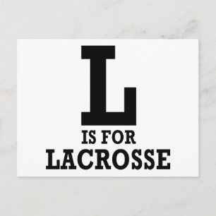 L is for Lacrosse Postcard
