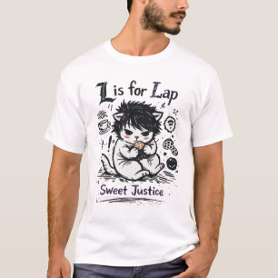 L is for Lap – Sweet Justice Cat Parody T-Shirt