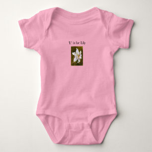 "L" is for Lily childrens bodysuit