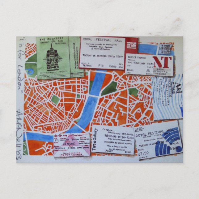 L is for London postcard (Front)