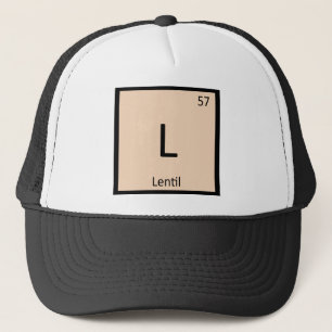 L - Lentil Legume Chemistry Periodic Table Symbol Trucker Hat