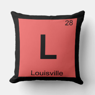 L - Louisville Kentucky Chemistry Periodic Table Cushion
