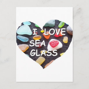 l LOVE SEA GLASS Postcard