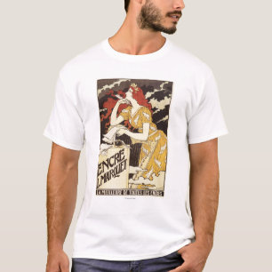 L. Marquet Ink Red-Headed Woman & Harp T-Shirt