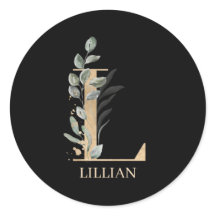 L Monogram Floral Personalised