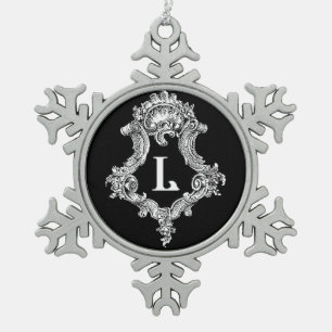 L Monogram Initial Ornament