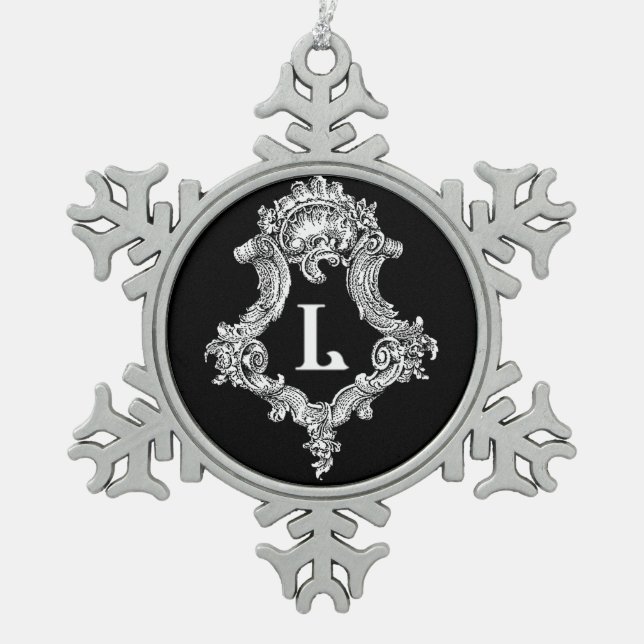 L Monogram Initial Ornament (Front)