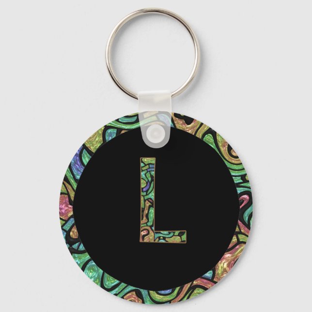 L Monogram Key Ring (Front)