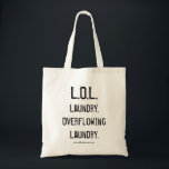 L.O.L. tote bag<br><div class="desc">Laundry is no laughing matter, but this tote bag helps lighten the load.</div>