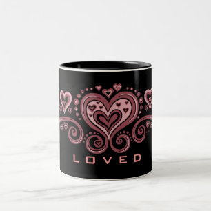 L O V E D! Two-Tone COFFEE MUG