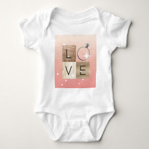 L-o-v-e Tiles Baby Bodysuit
