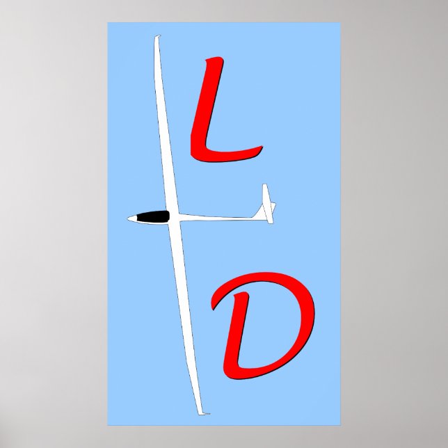 L over D Soaring Gliding Poster (Front)