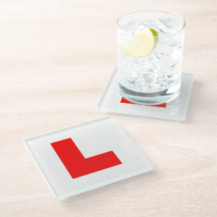 L-Plate Learner Driver / Bachelorette Hen Night Glass Coaster