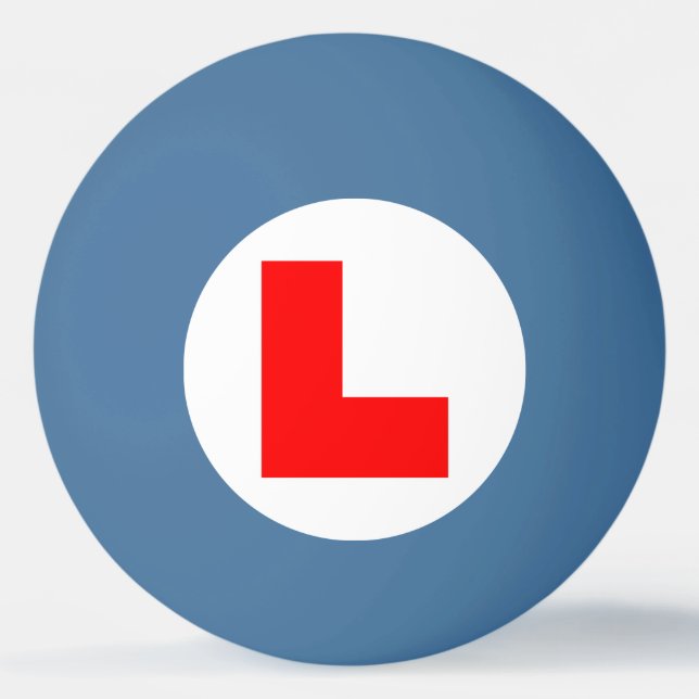L-Plate Learner Driver / Bachelorette Hen Night Ping Pong Ball (Front)