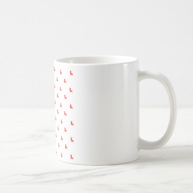 L-plate learner driver wallpaper transparent backg coffee mug (Right)