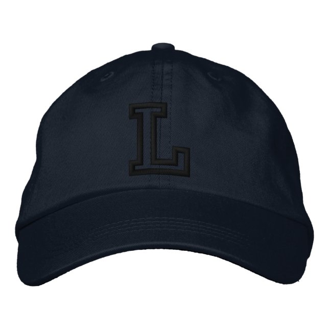 "L" Small Athletic Letter Embroidered Hat (Front)
