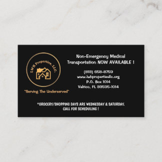 L.W.H. Properties, LLC calling card