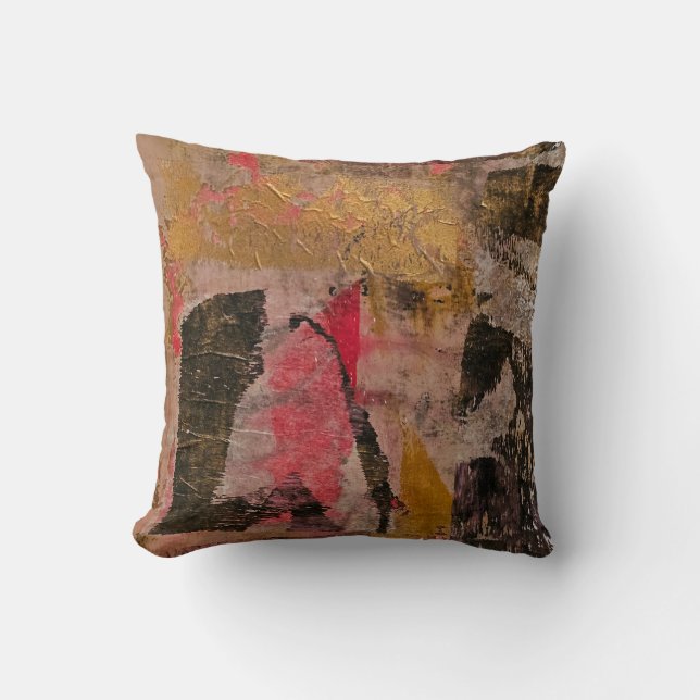 LA Abstract, Collage, A Gel Print Abstract Cushion (Front)
