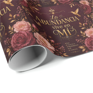 La Abundancia Vive en Mí   Christian Inspirational Wrapping Paper