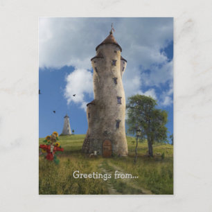 La Aldea, Greetings from... Surreal Village Postcard