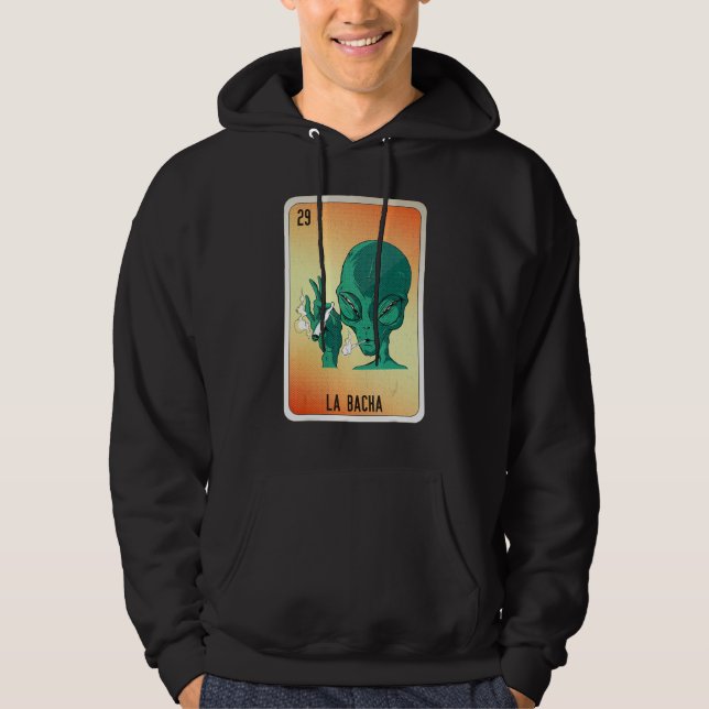 La Bacha Mexican Slang Lottery Bingo Cards Hoodie (Front)