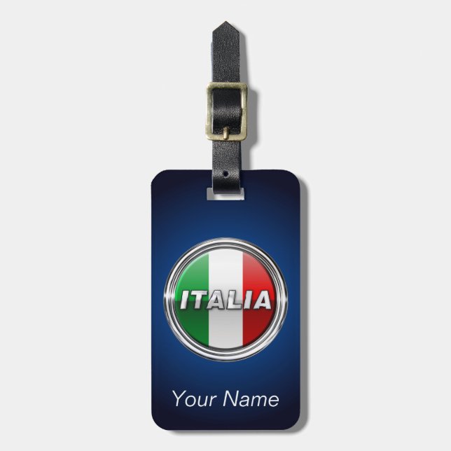 La Bandiera - The Italian Flag Luggage Tag (Front Vertical)