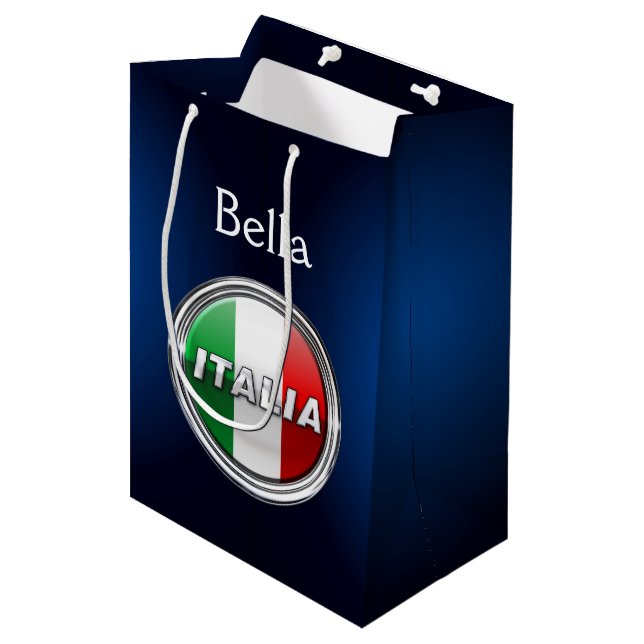 La Bandiera - The Italian Flag Medium Gift Bag (Front Angled)