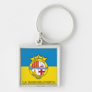 La Barceloneta (flag, neighbourhood in Barcelona Key Ring