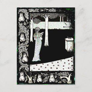 La Beale Isolde Reading in the Garden Postcard