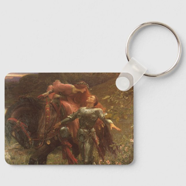 La Belle Dame sans Merci by Sir Frank Dicksee Key Ring (Front)