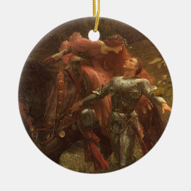 La Belle Dame sans Merci Save the Date Ceramic Tree Decoration (Front)