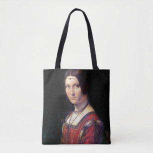 La Belle Ferronniere, Leonardo da Vinci Tote Bag