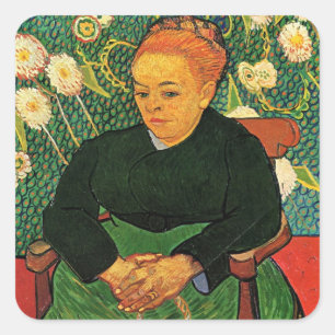 La Berceuse (Augustine Roulin) by Vincent van Gogh Square Sticker