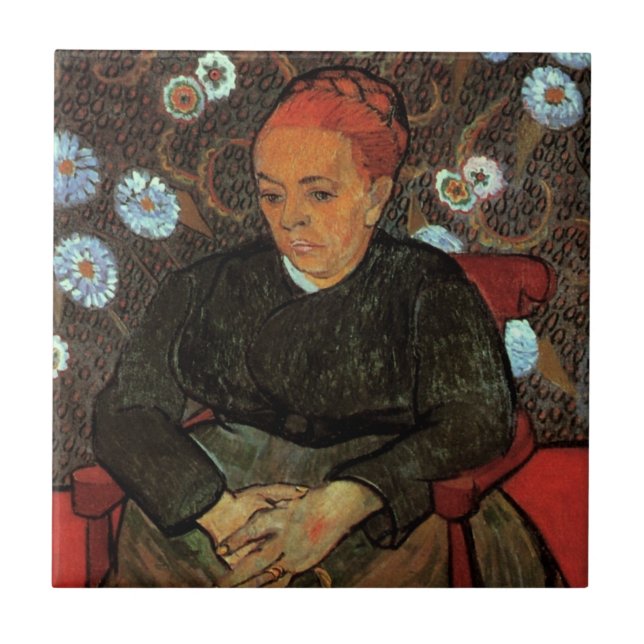 La Berceuse (Augustine Roulin) by Vincent van Gogh Tile (Front)